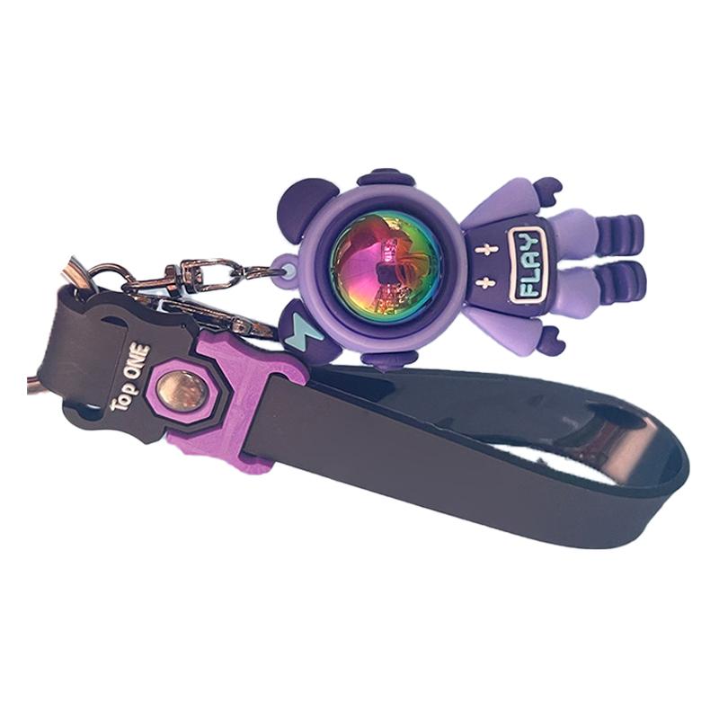 Keychain Compact Cute Cartoon Bear Keychain Keyring Pendant Decoration Car Schoolbag Charm
