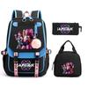 Kpop Witch Hunter Cartoon Printing Student School Bag Children'S Lunch Bag Lunch Box Bag Pencil Bag Three-Piece Set