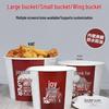 Snack Platter Box: Small Snacks & Fried Chicken Family Bucket with Four-Compartment Round Plate