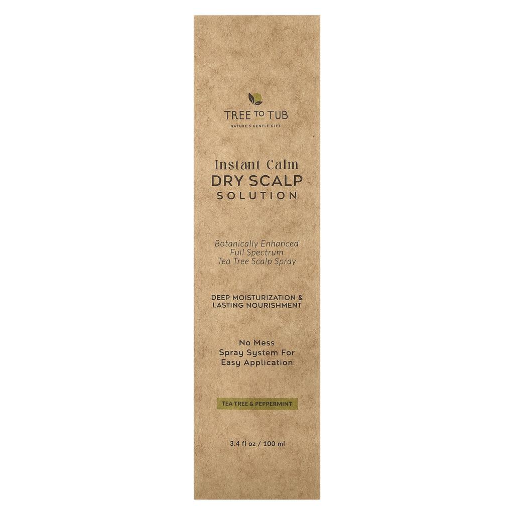 Instant Calm Dry Scalp Solution, Tea Tree & Peppermint, 100Ml (3.4Fl Oz)