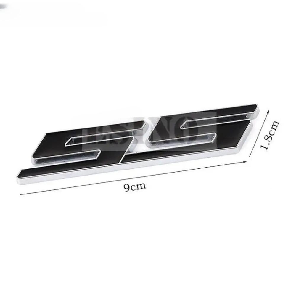 1Pc New SS Car Styling 3D Metal Chrome Zinc Alloy Emblem Car Body SS Front Grill Badge Sticker Decal for Camaro SS