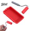 Silicone Paint Tray Mini Glue Roller with Tray Applicator Anti-slip Artistic Wall Painting Tool Handle Reusable Spreader for Woodworking,