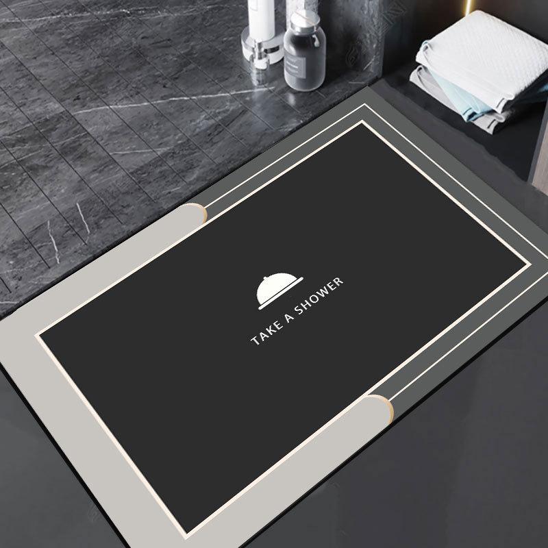 Diatom Mud Soft Bathroom Floor Mat - Anti-Slip, Water-Absorbing Foot Mat for Home, Toilet, and Bathroom Door.