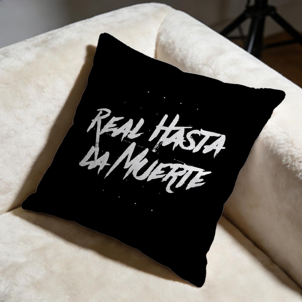 Fashion RReal Hasta La Muerteful Cushion Cover Soft Decorative Pillow Case Suitable for Bedroom Sofa Car Travel Use