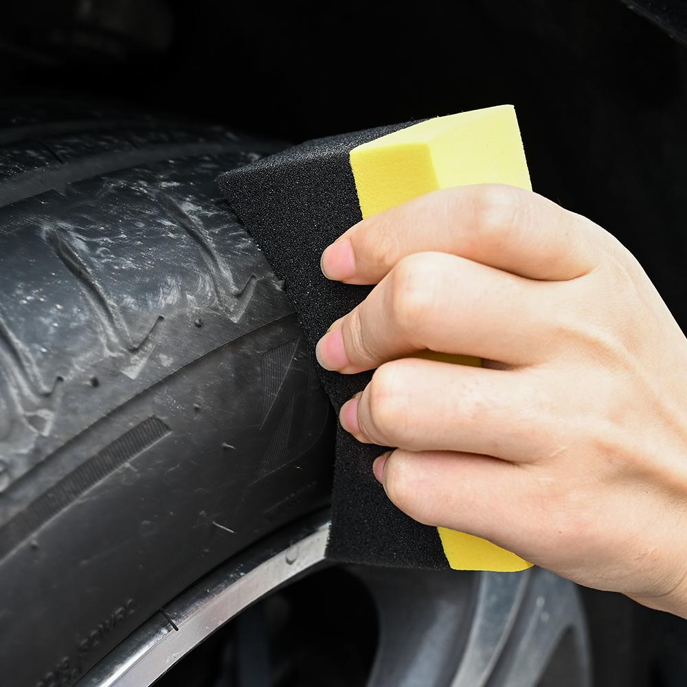 2 PCS Car Wheel Cleaning Sponge Tire Wash Wiper Water Suction Sponge Pad Wax Polishing Tyre Brushes Tools Car Wash Accessories