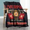 Liverpool Customize Text Blanket Gift Personalized Blanket Soft Warm Cozy Throw For Bedding Office Chair Home Decor Picnics All-Season Use