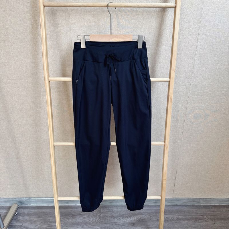 

Dijia Original Single Women Sports Quick-Drying Trousers Summer Thin Breathable Cool Casual Pants Drawstring Top Black 36