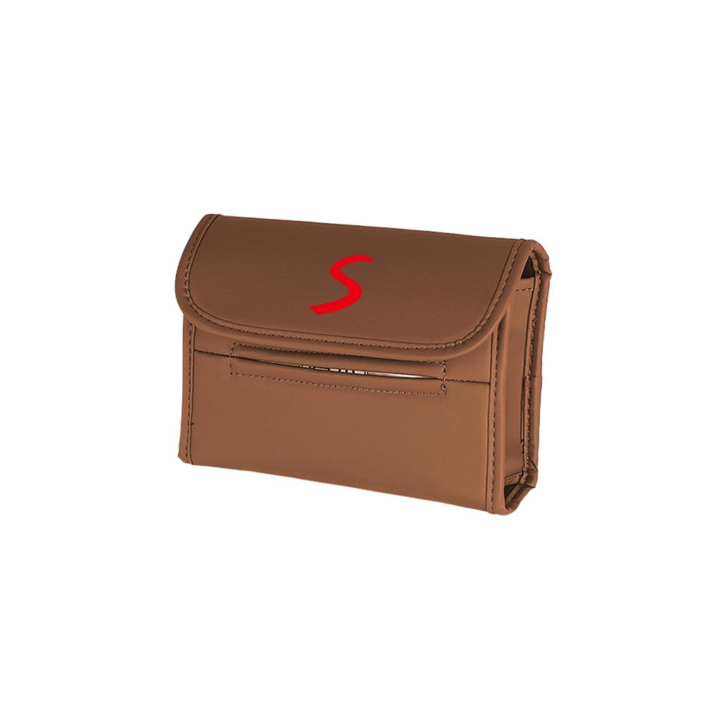 For MINI Cooper S JCW WORKS R55 R56 F55 F56 R57 R58 R59 R60 R50 Car Logo Tissue Box Napkin Holder Case Paper Towel Storage Bag