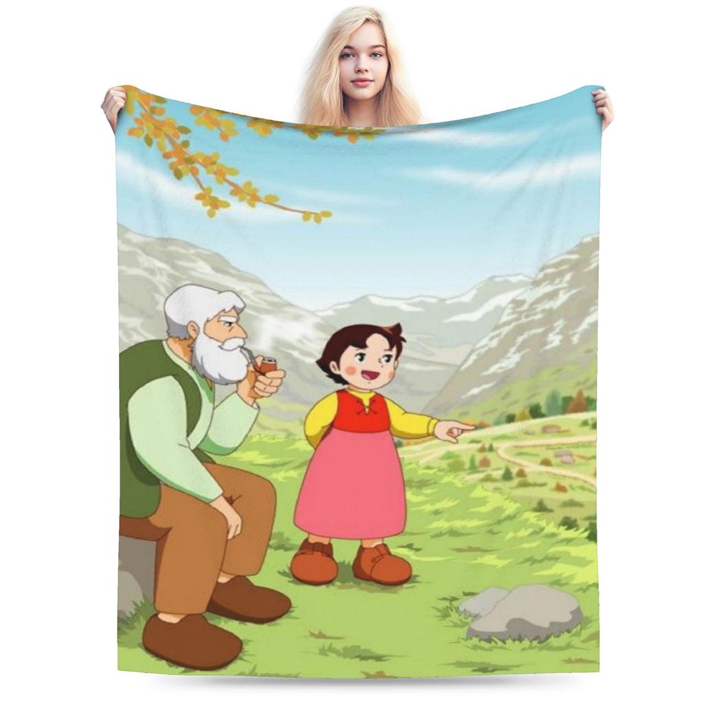 Heidi, Girl of the Alps Blanket Soft Fleece Healing Gift Throw Blankets Bedspread