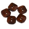 100pcs Square 2-holes Wooden Replacement Buttons Sewing Repair Buttons 13mm