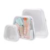 New Plastic Clear Hard Shell Zipper Case Stackable Waterproof Toy Storage Organizer Bins Portable Zipper Pouches