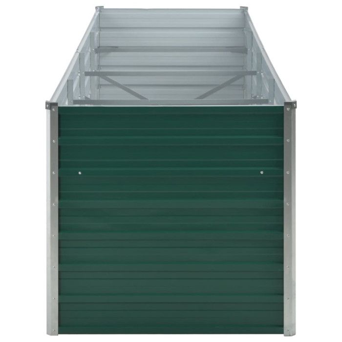 VidaXL Lit surélevé de jardin Acier galvanisé 320x80x77 cm Vert