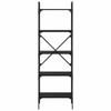 Bookshelf Black Oak Effect 56 X 32 X 174 Cm Engineered Wood