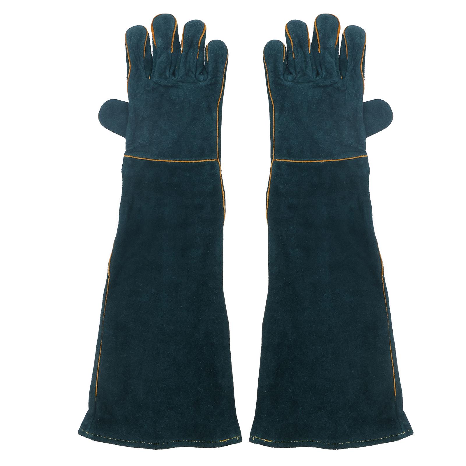 

Перчатки для работы с животными, устойчивые к укусам, из утолщенной коровьей кожи, устойчивые к укусам, проколам и царапинам, для домашних животных, собак, кошек, рептилий