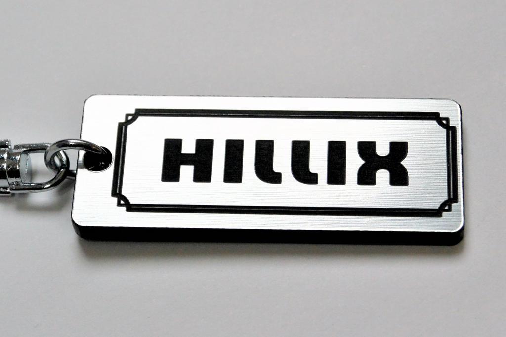 Hilux Double Ring Acrylic Original Keychain 80 152 125 Model Parts A-434-2 Silver/Black Early/Late