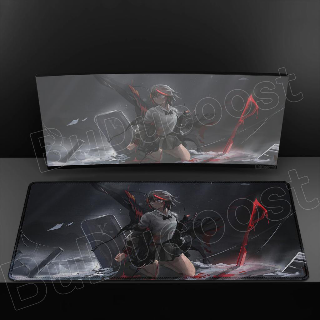 New Anime Kill La Kill Desk Mouse Pad Cute Matoi Ryuuko HD Desk Pad Anti Slip Rubber Gaming Keyboard Mat Large XXL Game Mousepad
