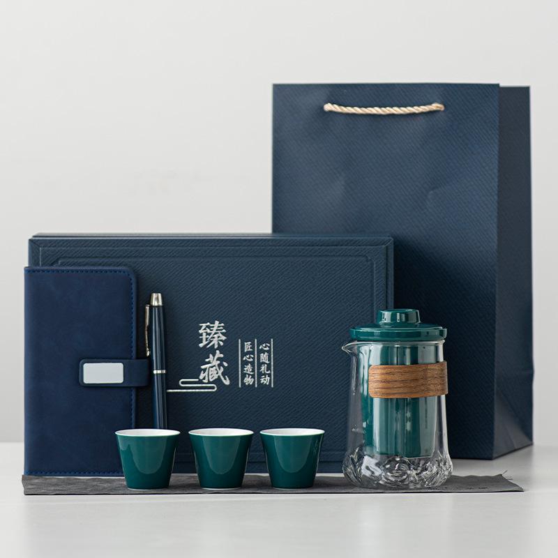 Creative Trend Business Banking Company Festival High-end Gift Set Ceramic Guanshan Tea Set