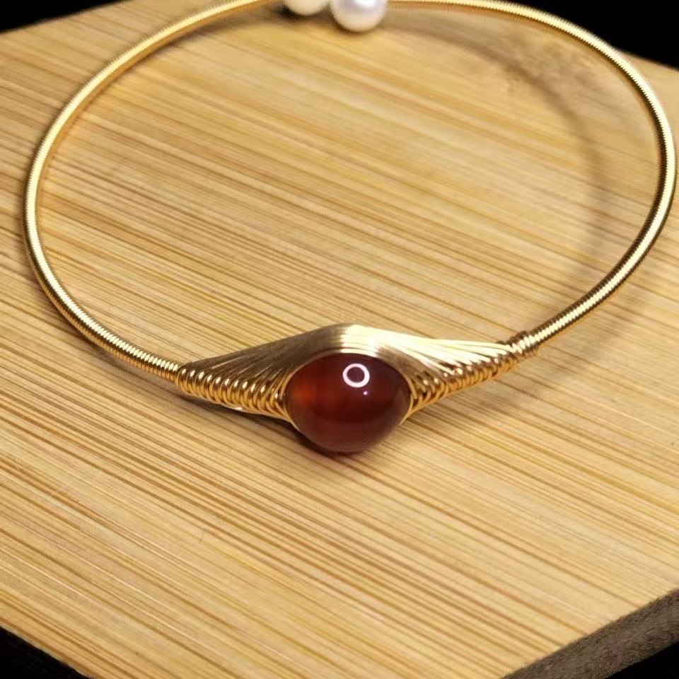 Натуральный Кианит Глаз Дьявола 14K Золотой Плетение Браслет Аквамарин Турмалин Жемчуг Браслет