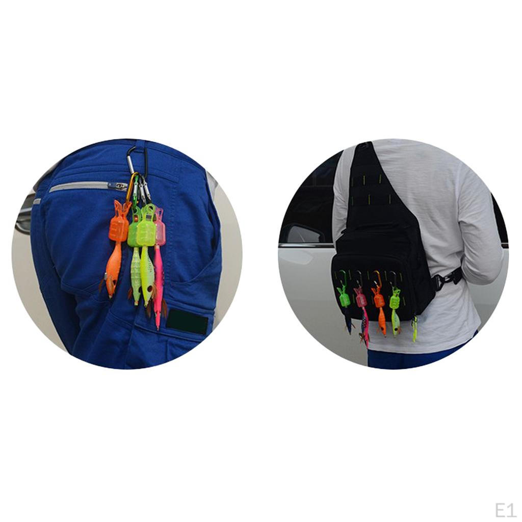 6 Pieces Cover Squid Hook with Buckle for Fishing