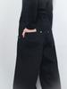 Visus Cotton Curved Pants_Black