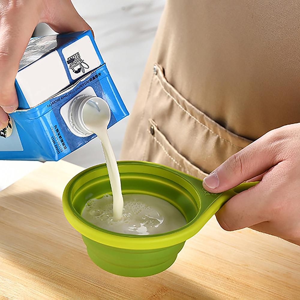 8Pcs Kitchen Measuring Spoon Measuring Cups Measuring Tools Portable Silicone Coffee Sugar Scoop Kitchen Gadgets
