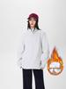 Unisex Winter Fleece Half-Zip Stand Collar Hoodie - New Arrival, Solid Color, Casual Style