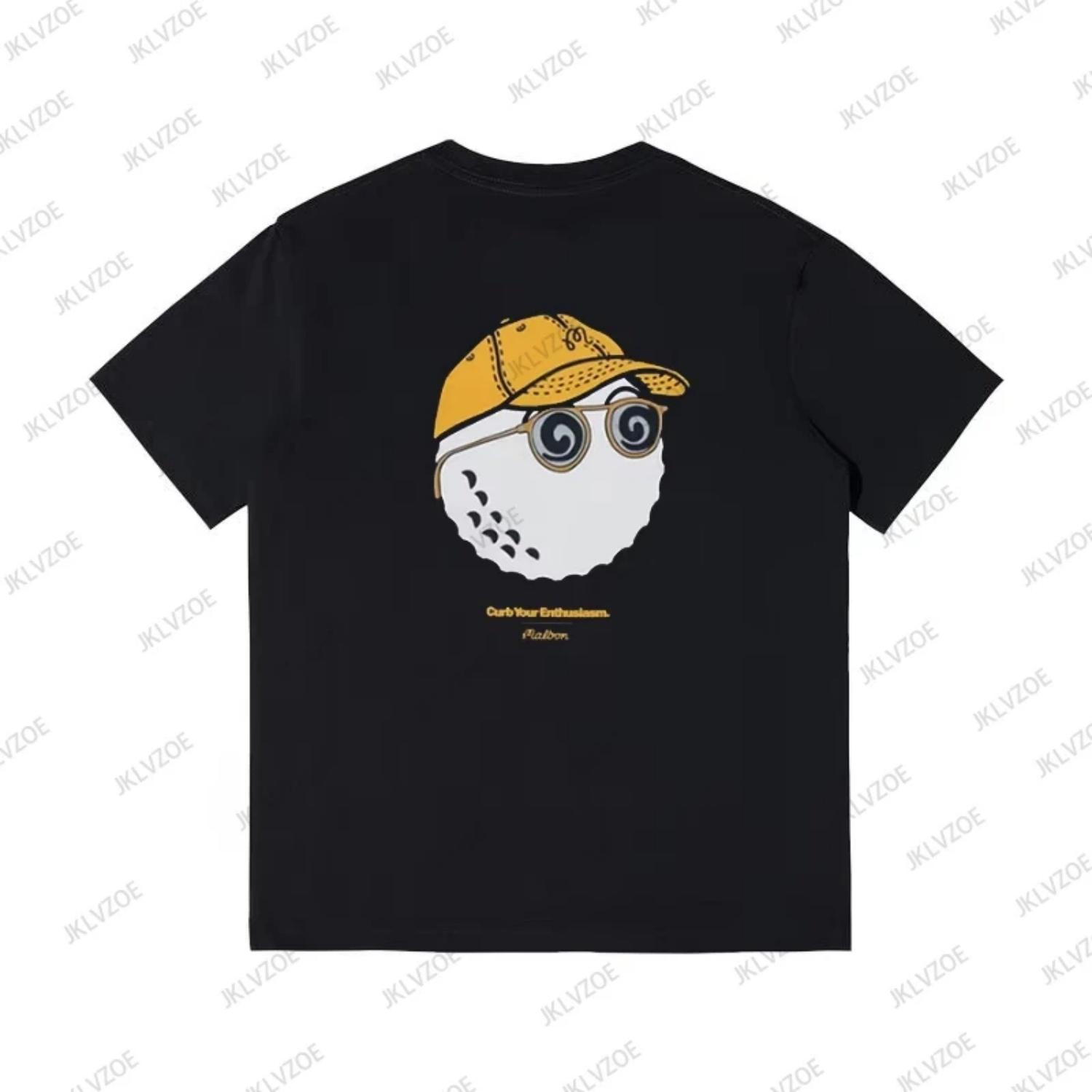 

2025 Classic Brand Golf Printed Cotton T-shirt Women s and Men s Short-sleeved O-neck Tees Summer Casual Outdoor Sports Tops S чёрный
