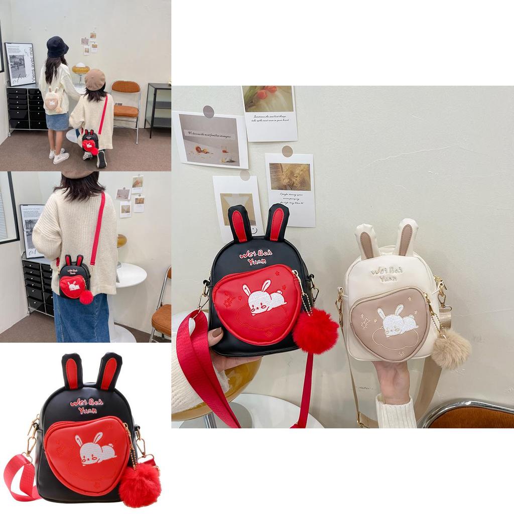 Adorable Kids Mini Shoulder Bag Cute Cartoon Bear Embroidery Perfect For Boys And Girls