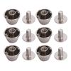 20 Set 10mm Screw Back Rivets Stud Purse Feet Nail Head Studs Metal Flat Buckle Spikes with 6mm Cross Screws for
