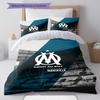 OM logo Bedding Quilt Set Quilt Cover Pillowcase Home Decoration Birthday Gift (1 * duvet cover + 2 * pillowcase, without core)