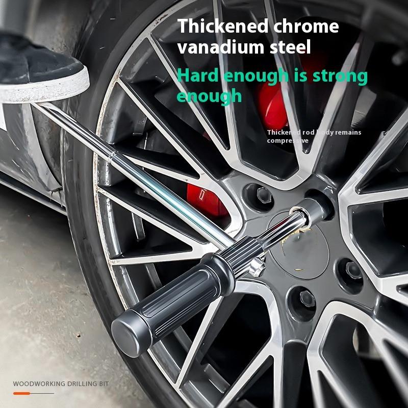 L-shaped Extended Socket Wrench Car Motorcycle Disassembly and Maintenance Wrench Telescopic Rod Labor-saving Tire Wrench