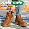 Steel Toe Shoes for Men Indestructible Work Boots Waterproof Safety Shoes Working Anti-Drop Anti-Puncture Protective Sneakers