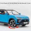 1:24 Aliaj NIO ES8 Modele Mașinuțe Miniaturale Metal Turnat Sub Presiune Tracțiune Înapoi Sunet Lumină 6 Uși se Deschid Jucării Vehicul Cadouri Copii