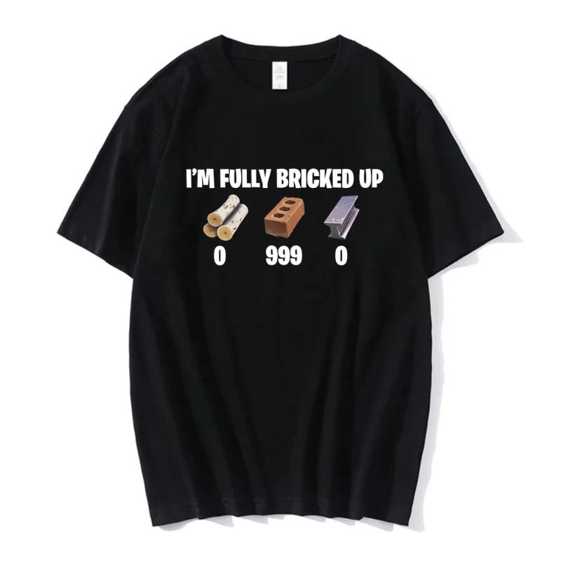 Ich bin komplett kaputt Meme Lustige T-Shirts Herren Kleidung Mode Hip Hop Kurzarm T-Shirts Baumwolle Lässiges T-Shirt Streetwear