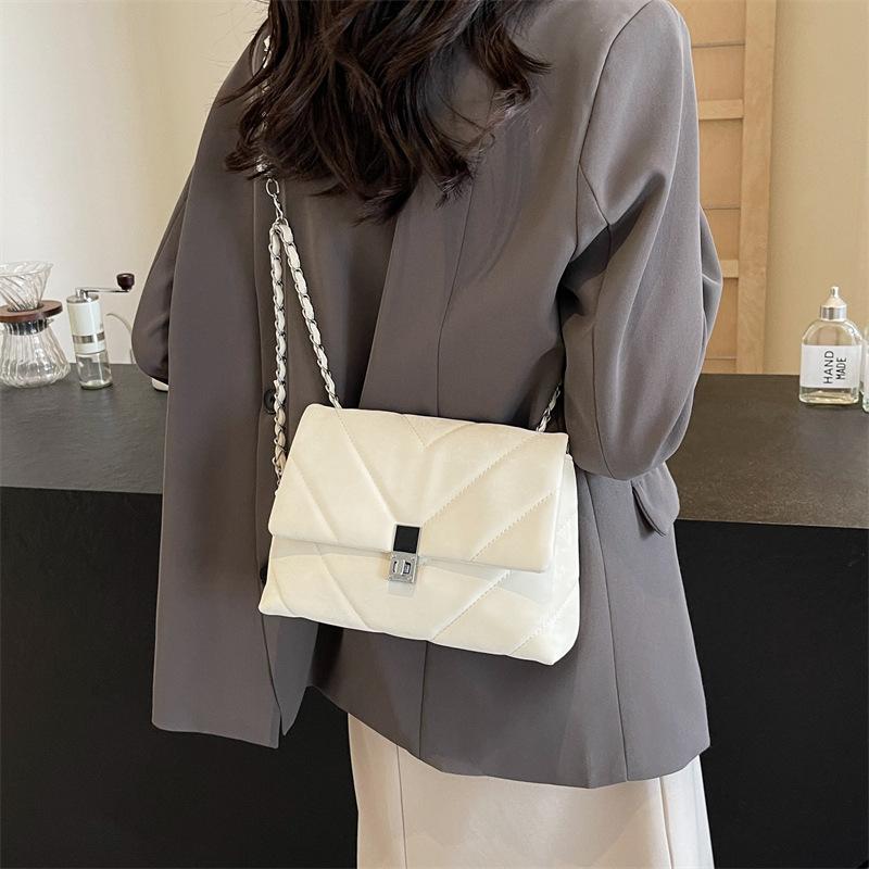 Modische Kette kleine quadratische Tasche Damen neue Nische Diamant vielseitige Schultertasche Pendler Umhängetasche