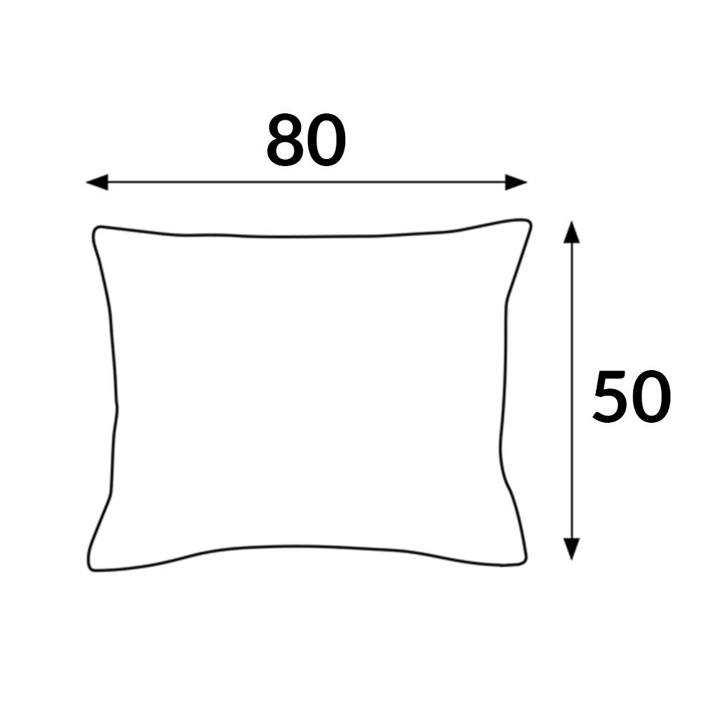Pillowcase 50x80 cotton satin, dark beige, plain