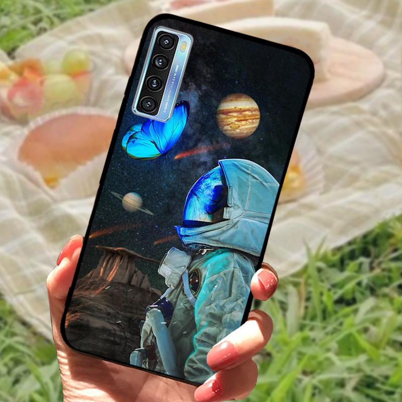 For TCL 20 5G Case Cover For TCL 20L Plus Silicone Soft Marble Black Bumper Funda Coque for TCL 20S 20LPlus TCL20 Protective
