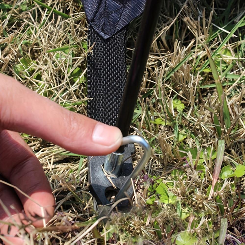 100 ks Příslušenství Double Eyes Black Stan Nožičky Spona na větrné lano Spona Outdoor Camping Cestovní stanová spona