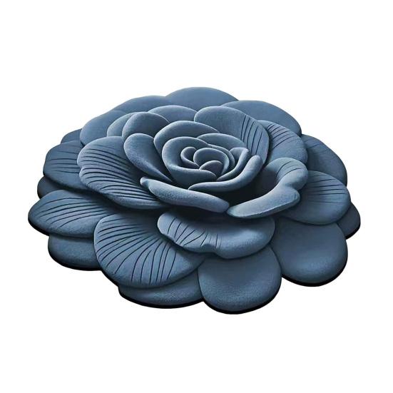 Floral Floor Mat Non-Slip Absorbent Bathroom Rug 3D Realistic Flower Pattern Floor Rug for Entrance Living Room Bathroom Kitchen