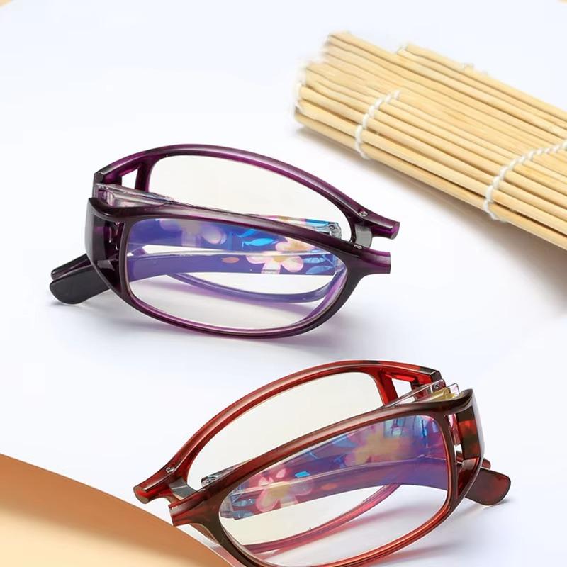 Fashion Printing Folding Reading Glasses Women Men Anti-Blue Light Portable Magnifying Presbyopia Eyeglasses