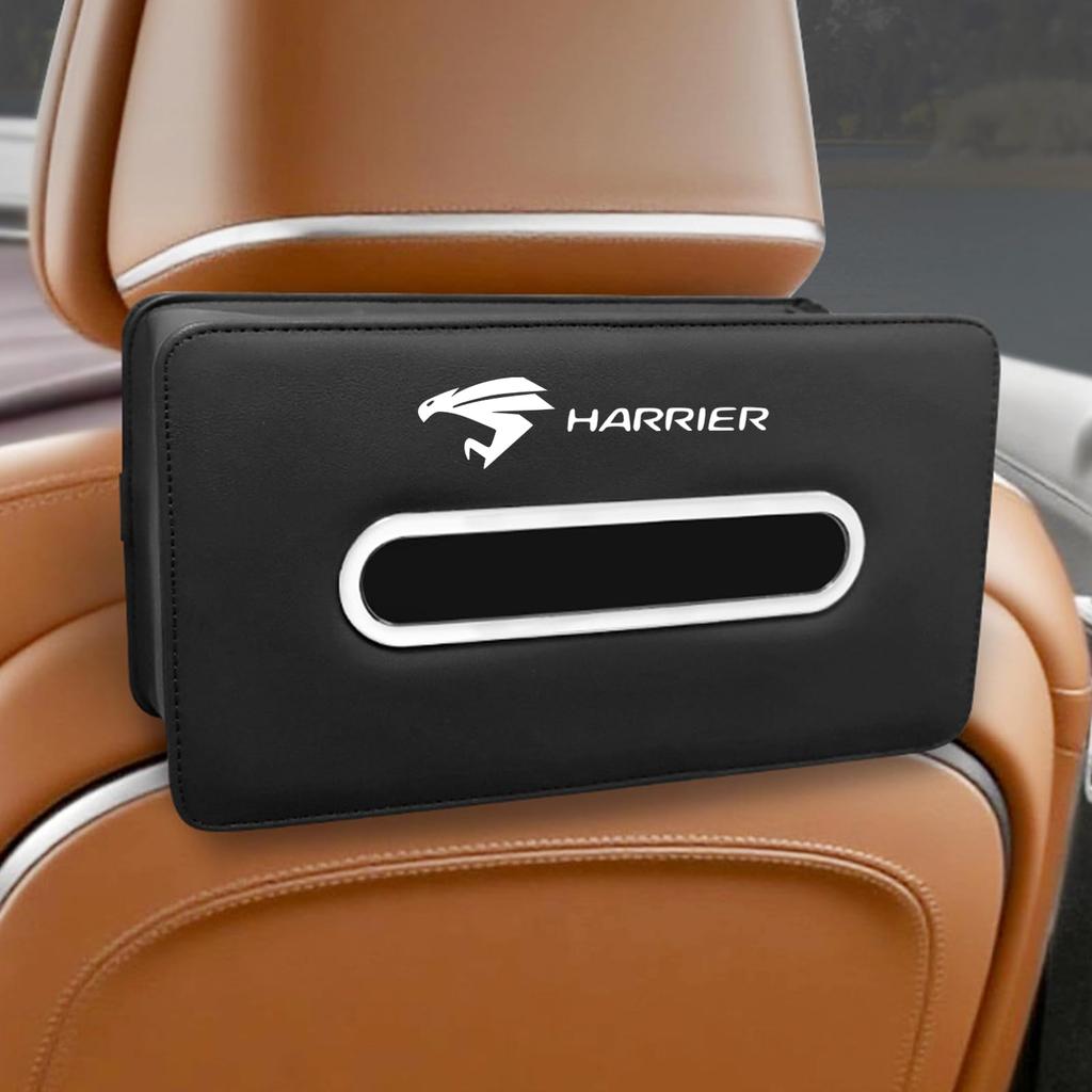 MAIFANGQI Car Tissue Suitable for Car Tissue Paper Towel Tissue Box for Headrest or Large Microfiber Waterproof and Easy to Elastic Strap Black Bag,