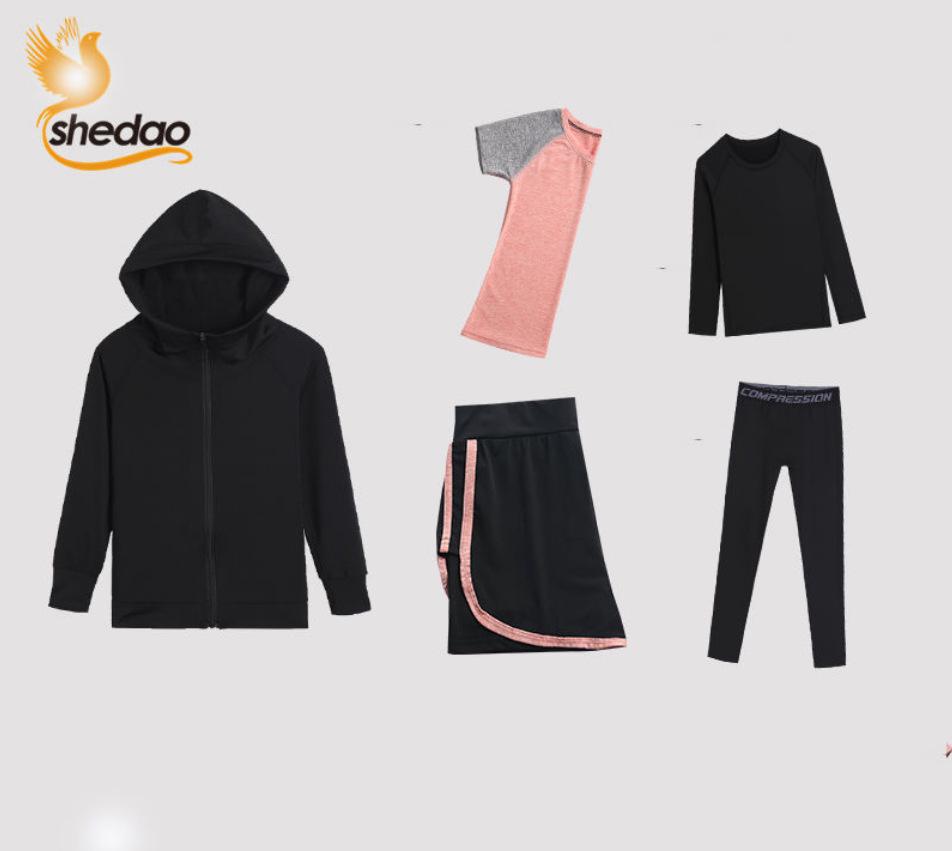 Set Yoga & Sport Asciugatura Rapida per Bambine per il Fitness Estivo - Abbigliamento Sportivo per Bambini per Corsa, Allenamento, Ginnastica e Tennis