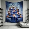 Inter Milan Wall Hanging Printed Fabric Blanket Decorative Tapestries for Bedroom Living Room Home Decor