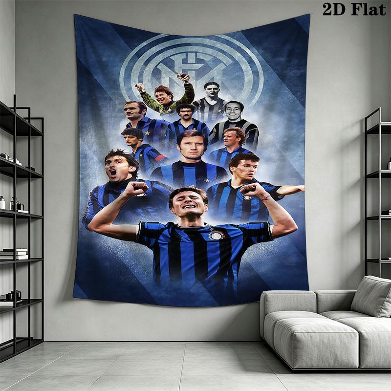 Inter Milan Wall Hanging Printed Fabric Blanket Decorative Tapestries for Bedroom Living Room Home Decor