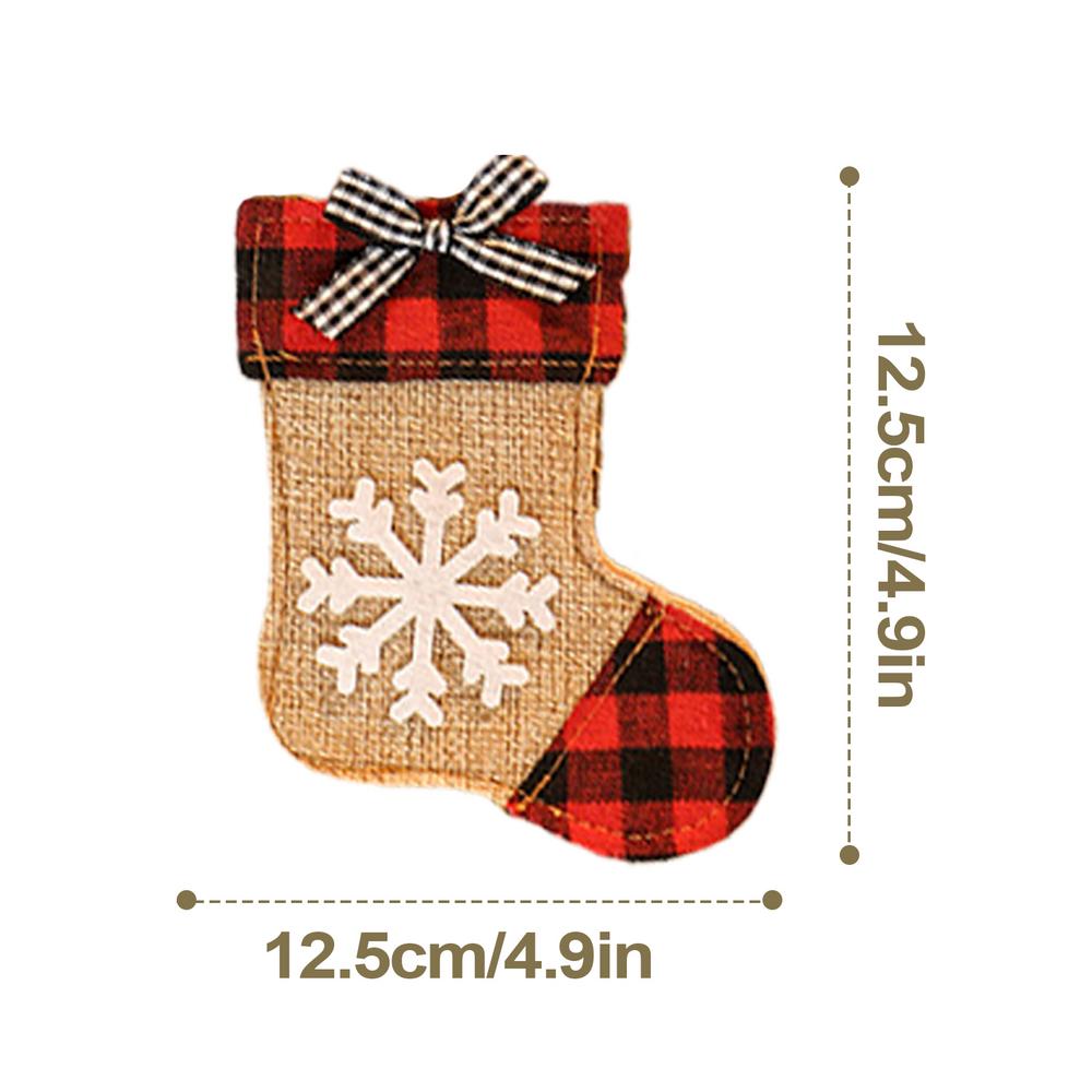 Christmas Silverware Holder Funny Christmas Utensil Bags Holiday Tableware Decor 12.5cm/4.9inch Christmas Utensil Silverware