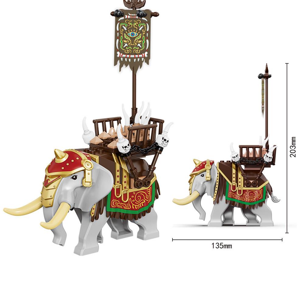 Animals Figures Zoo Elephant Model Assemble Building Blocks Kits Toys For Children Wild Animal Kids Gifts