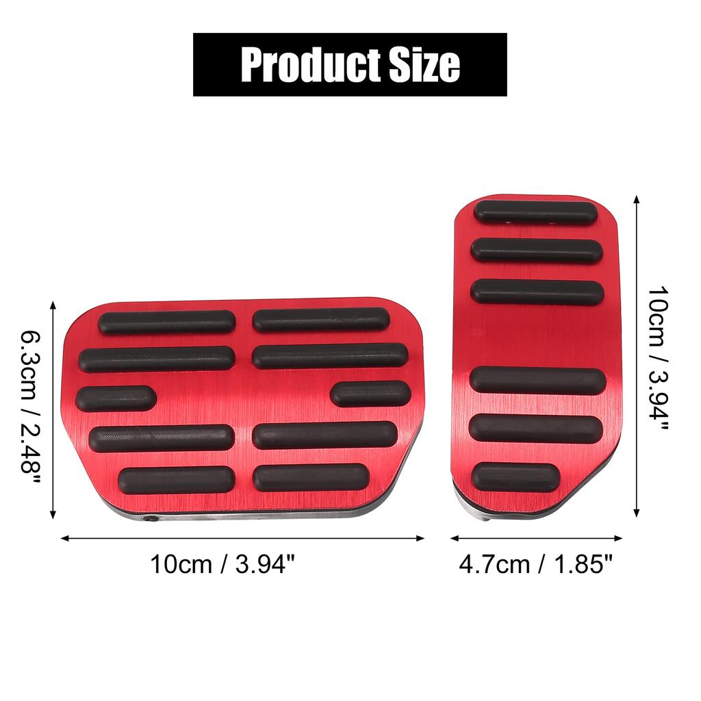 X AUTOHAUX Brake Foot Pedal Pad Kit Anti-Slip No Drill
