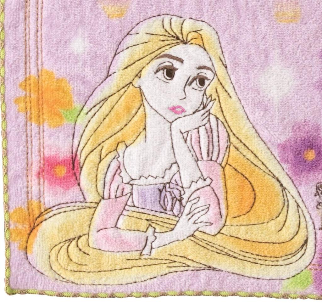 Marushin Hand Disney Tangled Mini Watercolor Rapunzel Full Product 2005083900 Towel, Towel, 25x25cm, Cotton, Embroidery, Number