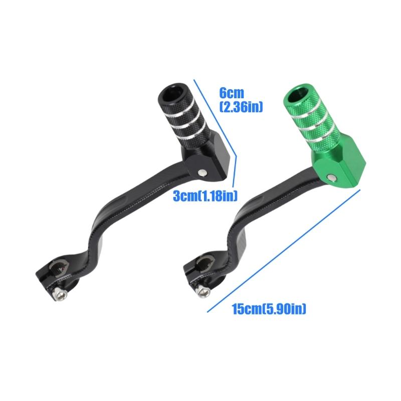 Trail Bike Gear Shifter Lever for KX85 KX100 Motorcycle, Aluminum Hinged Toe Peg and Clamp End Part for Garage Repair Service Use