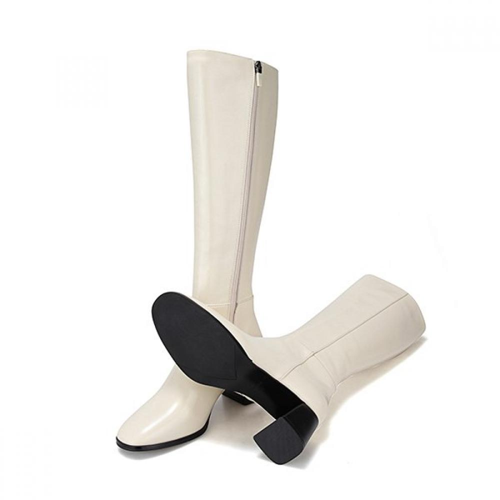 BARBARA Leather Breathable 6.5cm Long Boots Bbg851iv